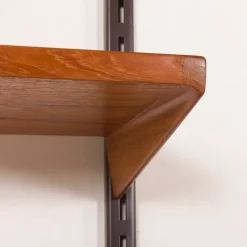 Vintage Teak Wall Unit by Kai Kristiansen for FM Mobler, 1960s