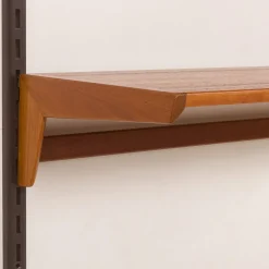 Vintage Teak Wall Unit by Kai Kristiansen for FM Mobler, 1960s
