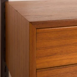 Vintage Teak Wall Unit by Kai Kristiansen for FM Mobler, 1960s