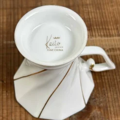 Vintage Teetassen mit Untertassen von Keito Japan, 1960er, 10er Set