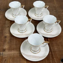 Vintage Teetassen mit Untertassen von Keito Japan, 1960er, 10er Set