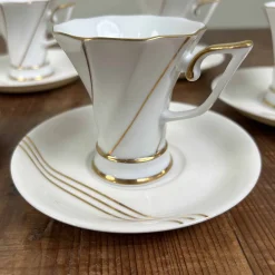 Vintage Teetassen mit Untertassen von Keito Japan, 1960er, 10er Set