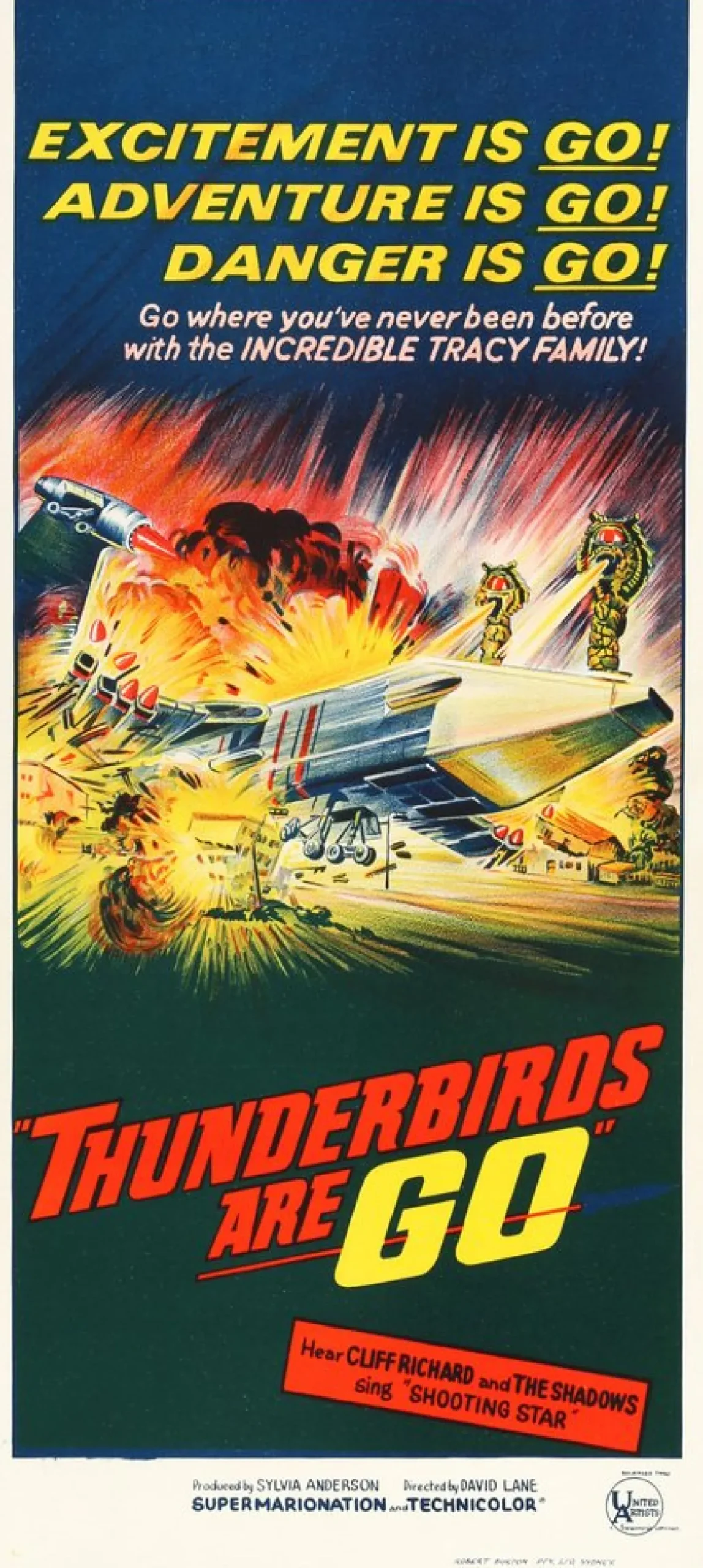 Vintage Thunderbirds Are Go Filmposter, 1966