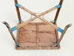 Vintage Tisch aus gewebtem Rattan, 1950er