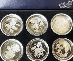 Vintage Untersetzer aus Kristallglas von Val Saint Lambert, 1970er, 6er Set