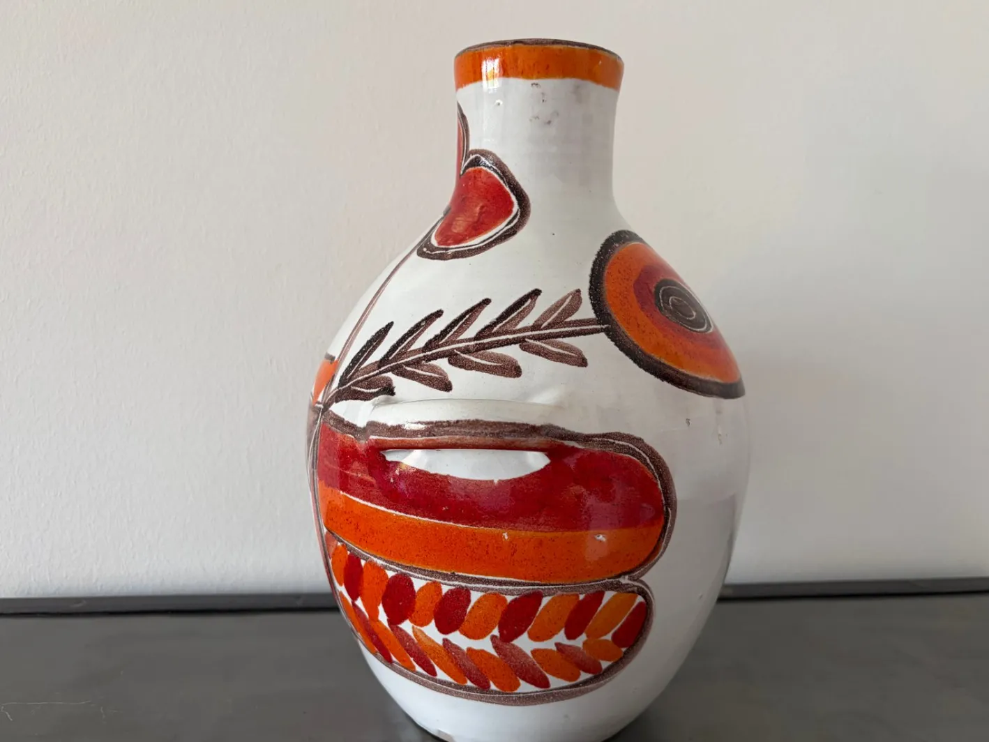 Vintage-Vase aus handbemalter Studio-Keramik von Giovanni De Simone, 1965