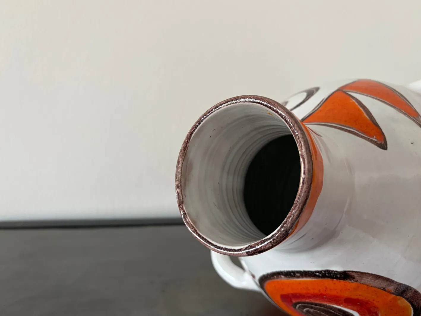 Vintage-Vase aus handbemalter Studio-Keramik von Giovanni De Simone, 1965