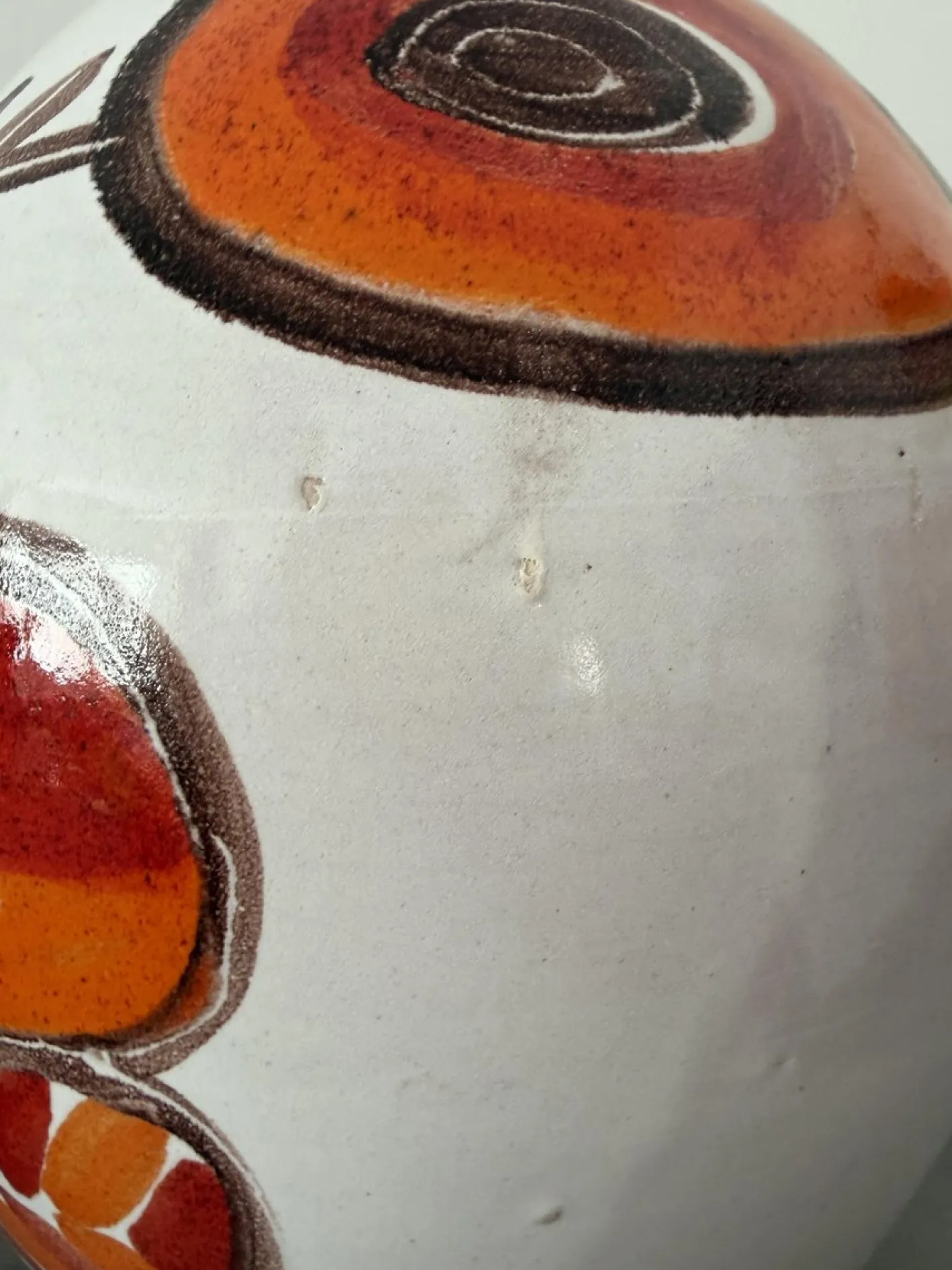 Vintage-Vase aus handbemalter Studio-Keramik von Giovanni De Simone, 1965