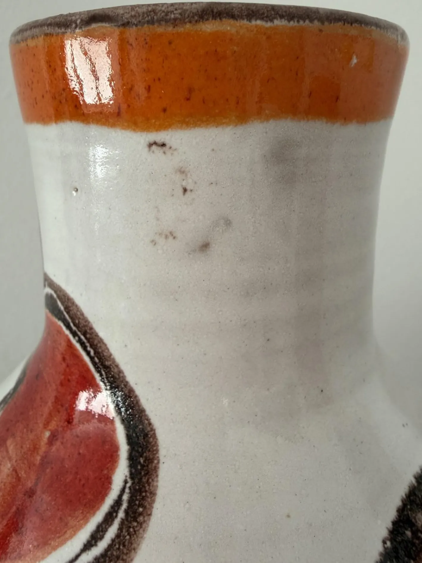 Vintage-Vase aus handbemalter Studio-Keramik von Giovanni De Simone, 1965