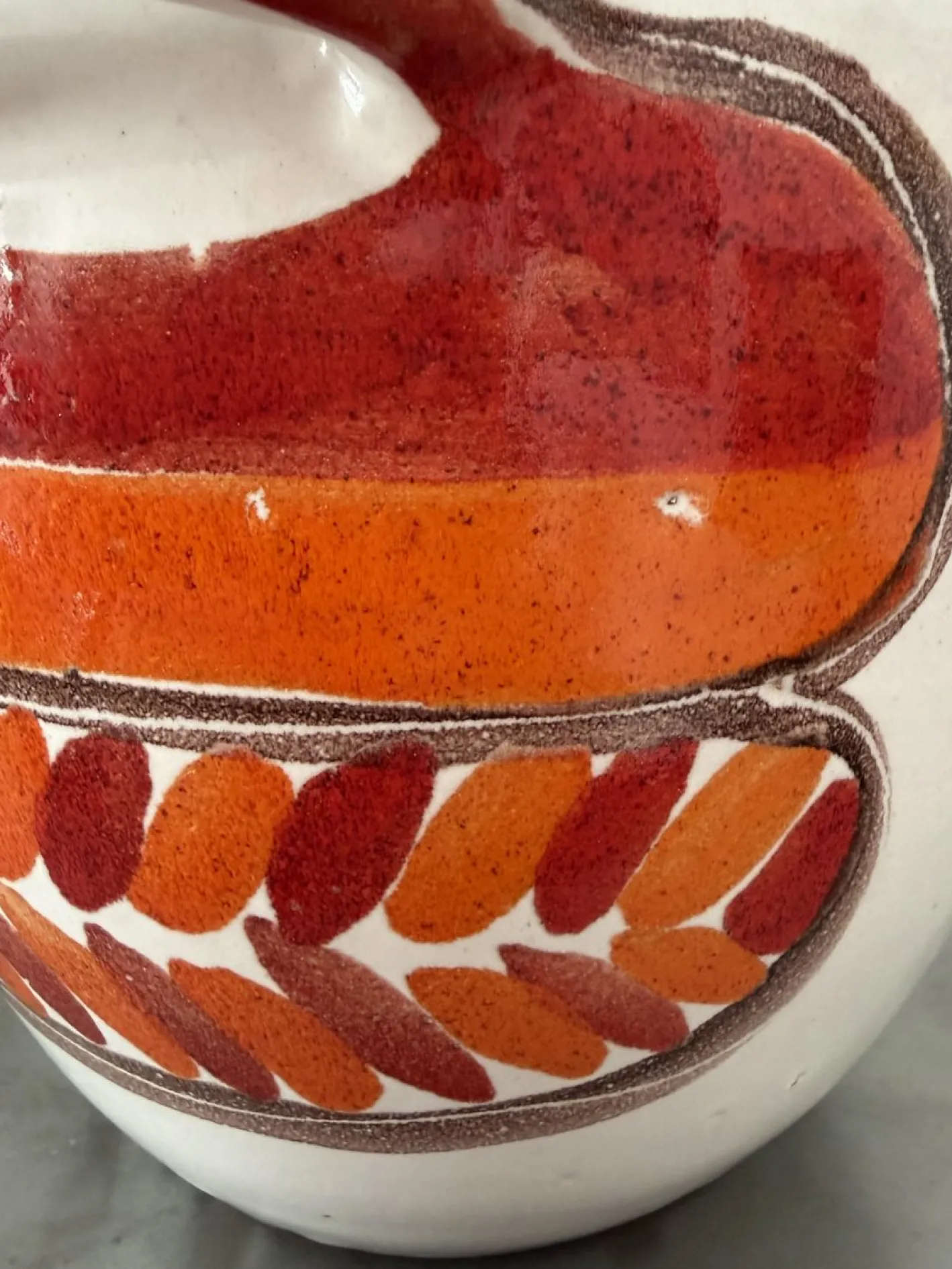 Vintage-Vase aus handbemalter Studio-Keramik von Giovanni De Simone, 1965