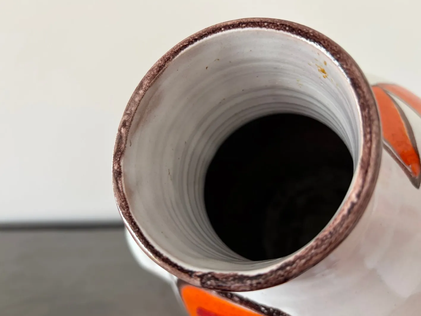 Vintage-Vase aus handbemalter Studio-Keramik von Giovanni De Simone, 1965