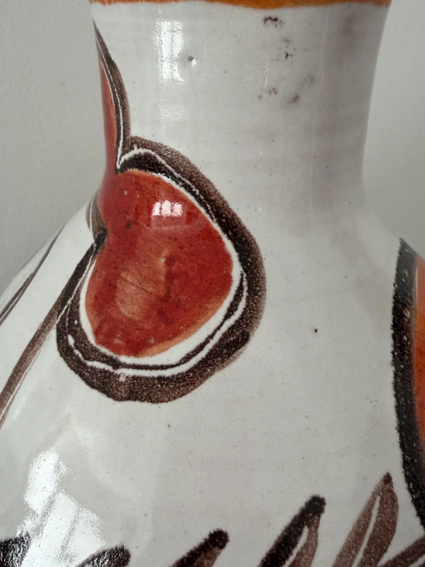Vintage-Vase aus handbemalter Studio-Keramik von Giovanni De Simone, 1965