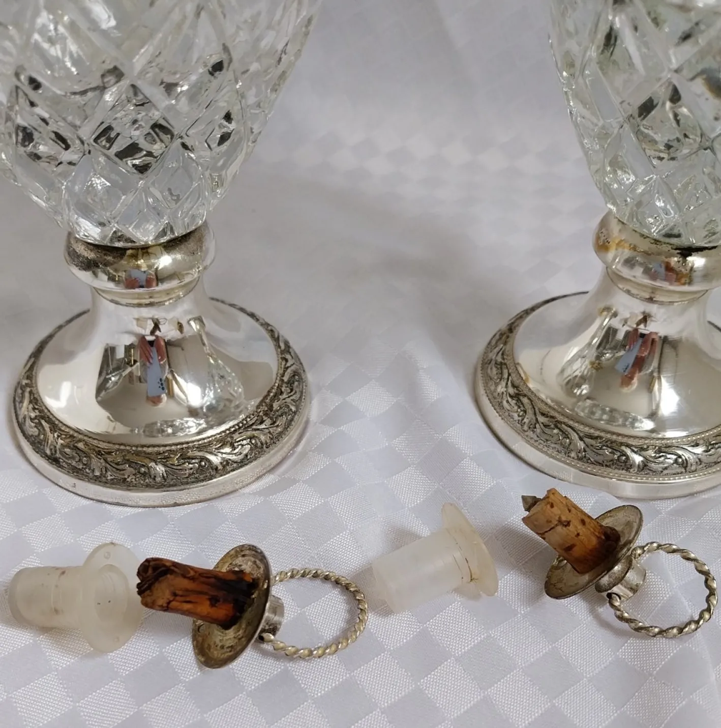 Vintage Vecchia Romagna Weinkaraffe, 1950er, 2er Set