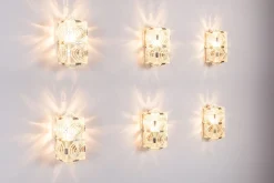 Vintage Wall Lamps from Kamenický Šenov, 1970s, Set of 6