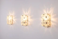 Vintage Wall Lamps from Kamenický Šenov, 1970s, Set of 6