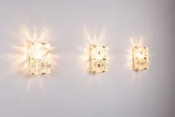 Vintage Wall Lamps from Kamenický Šenov, 1970s, Set of 6