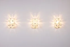 Vintage Wall Lamps from Kamenický Šenov, 1970s, Set of 6