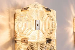 Vintage Wall Lamps from Kamenický Šenov, 1970s, Set of 6