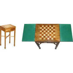 Vintage Walnuss & Seidenholz Spieltisch