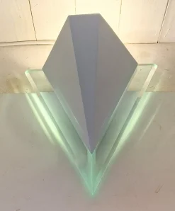 Vintage Wandlampe mit Acrylglas und Weißem Metallschirm von Vrieland Design, 1990er