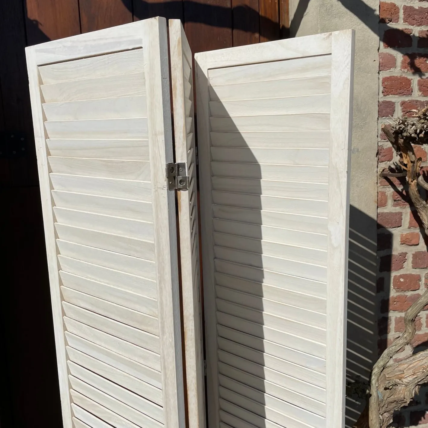 Vintage Wandschirm aus Holz, 2010er
