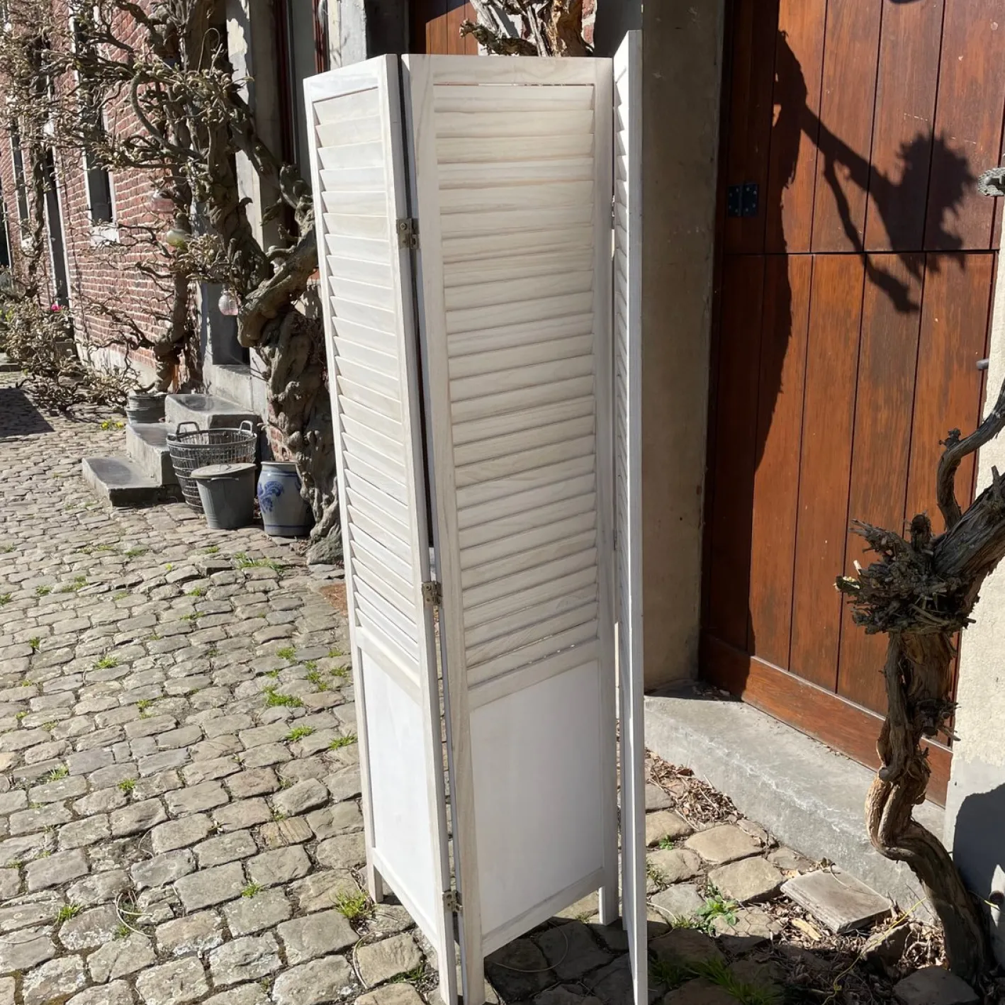 Vintage Wandschirm aus Holz, 2010er