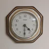 Vintage Wanduhr mit beige-braunem Keramikgehäuse von Dugena, 1980er