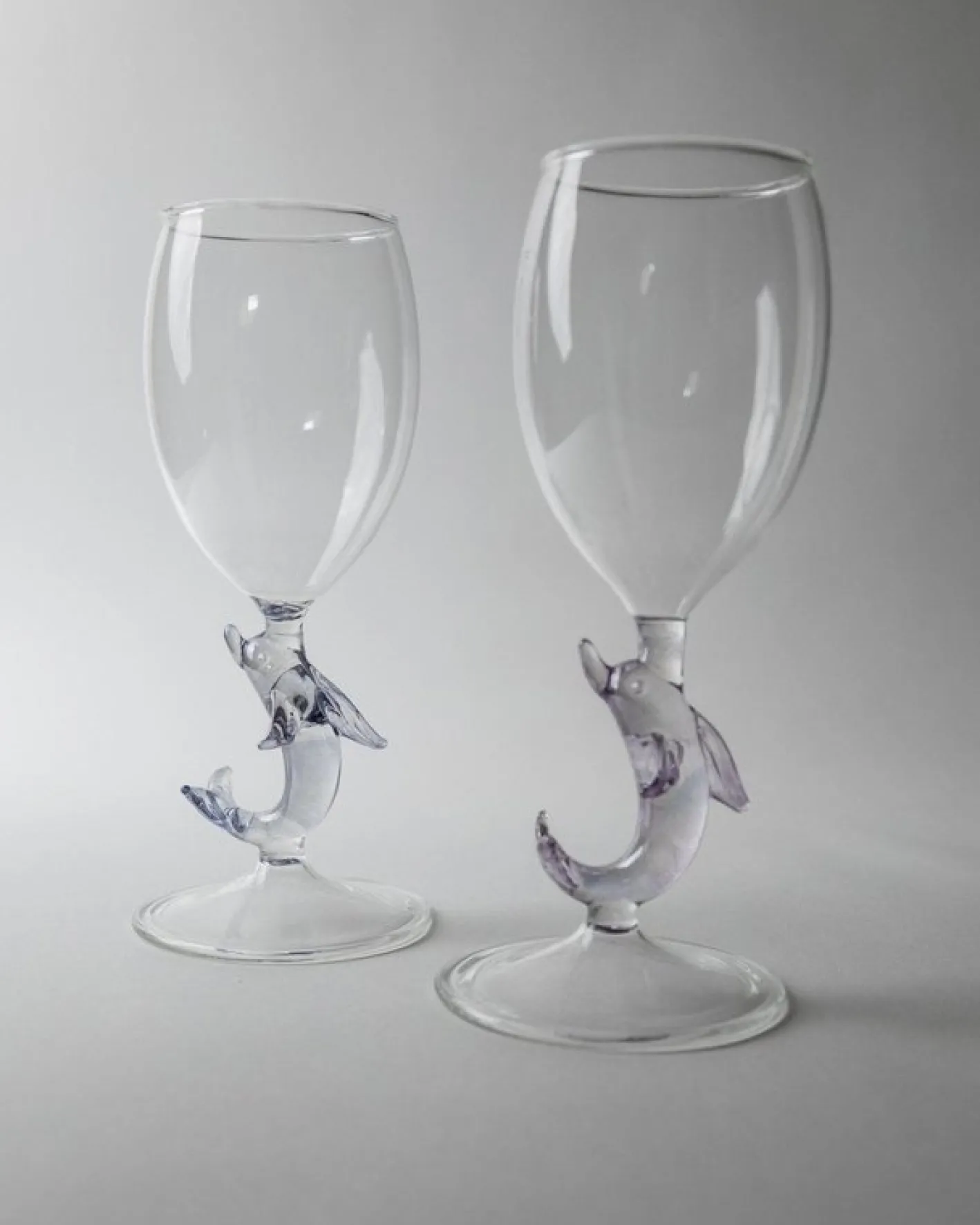 Vintage Weingläser aus Murano Glas, 1980er, 2er Set