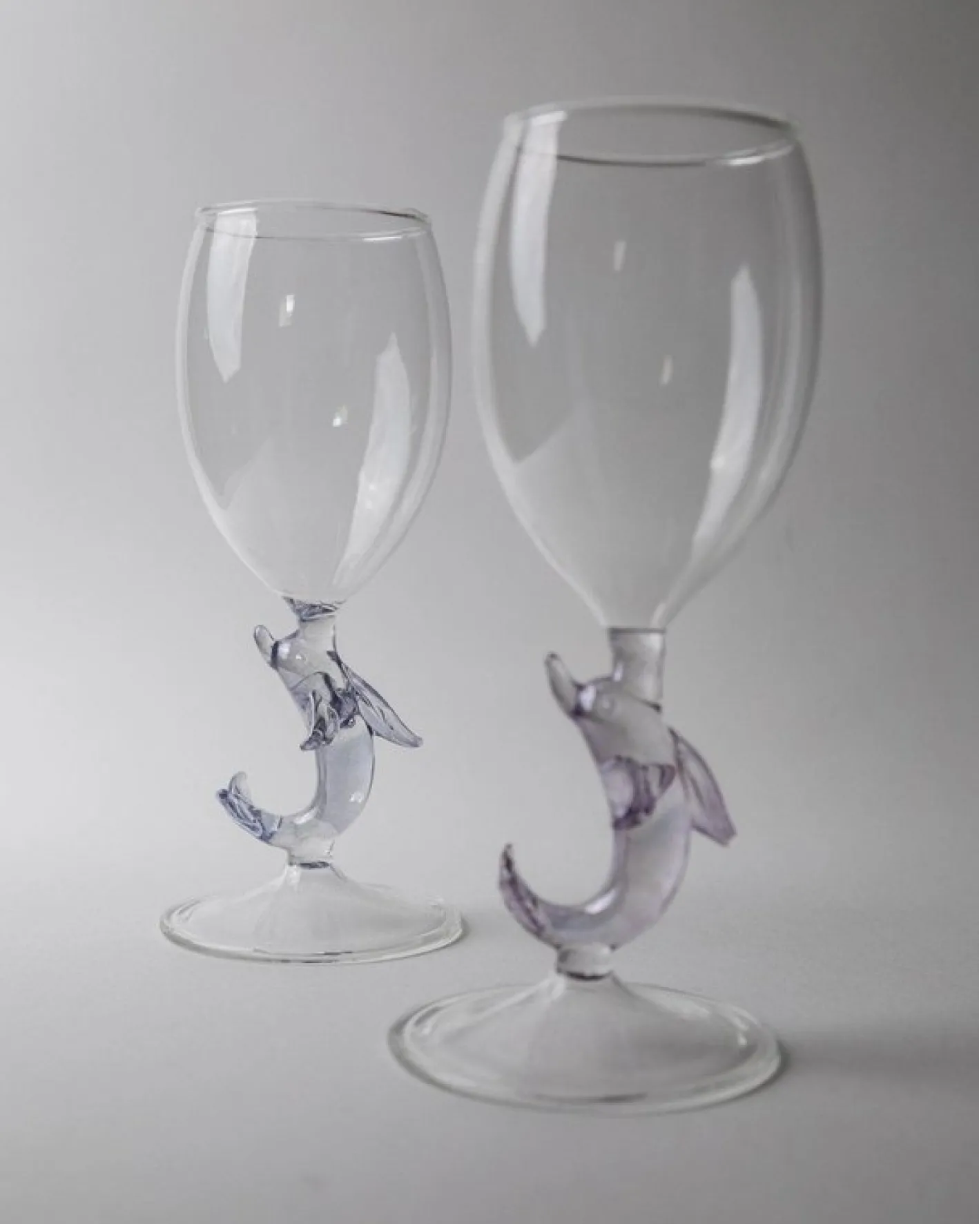 Vintage Weingläser aus Murano Glas, 1980er, 2er Set