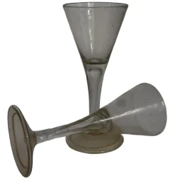Vintage Weingläser, 1700er, 2er Set