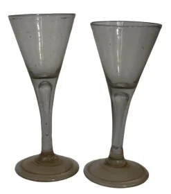 Vintage Weingläser, 1700er, 2er Set