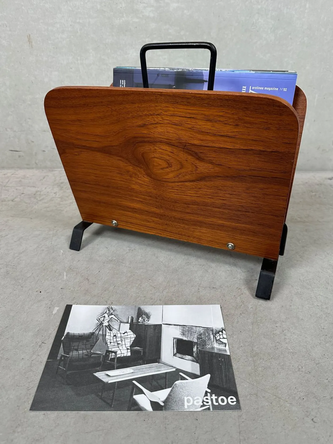 Vintage Zeitschriftenständer aus Teak von Cees Braakman für Pastoe, 1950er