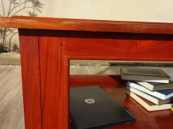 Vitrine mit exotischer Holzstruktur