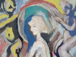 Vladimir Glushenkov, Mom, Doppelseitiges Öl auf Karton, 1976