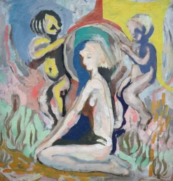 Vladimir Glushenkov, Mom, Doppelseitiges Öl auf Karton, 1976