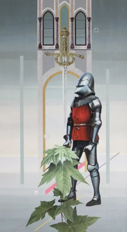 Vladimir Pavlov, Der Ritter, 1993, Öl auf Leinwand