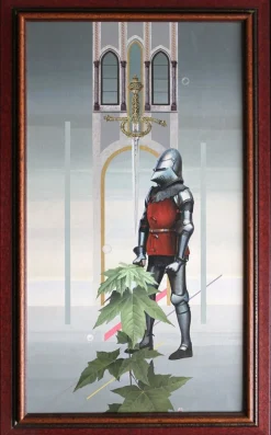 Vladimir Pavlov, Der Ritter, 1993, Öl auf Leinwand