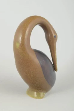 Vogelfigur aus Steingut von Knud Basse, Bornholm, Dänemark, 1960er