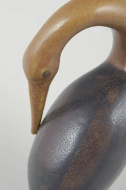 Vogelfigur aus Steingut von Knud Basse, Bornholm, Dänemark, 1960er