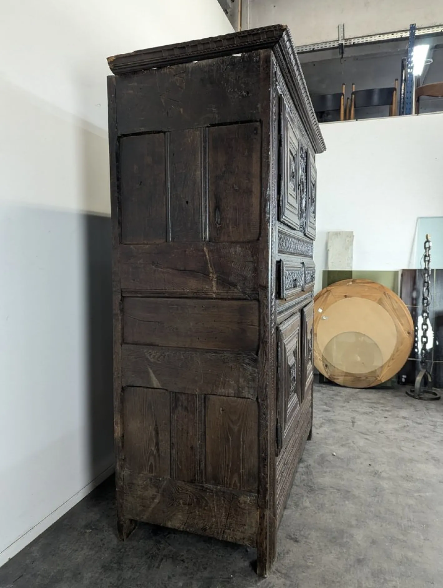 Volkskunst Buffet, 17. Jh., Auvergne, Frankreich