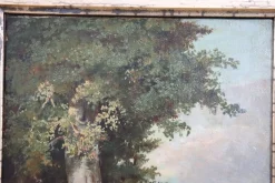 Waldlandschaft, Ölgemälde auf Leinwand, Ende 19. Jh., Gerahmt