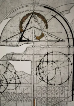 Walter Valentini, La porta del tempo (A), 1989, Radierung
