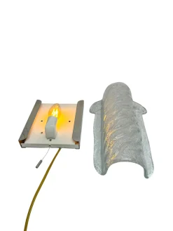 Wandlampe aus Chrom und Strukturiertem Murano Glas von Kaiser-Leuchten, 1970er