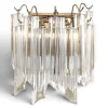 Wandlampe aus Messing & Muranoglas von Venini by Novaresi