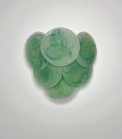 Wandlampen aus Glas mit säuregeätzten Alabaster Glasscheiben, 1990er, 2er Set