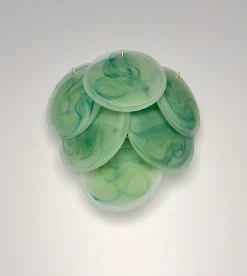 Wandlampen aus Glas mit säuregeätzten Alabaster Glasscheiben, 1990er, 2er Set