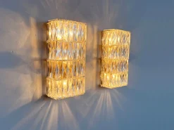 Wandlampen aus Kristallglas von Bakalowits & Söhne, Österreich, 1960er, 2er Set