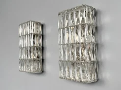 Wandlampen aus Kristallglas von Bakalowits & Söhne, Österreich, 1960er, 2er Set