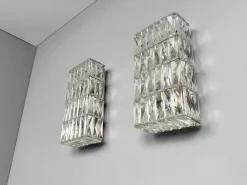 Wandlampen aus Kristallglas von Bakalowits & Söhne, Österreich, 1960er, 2er Set