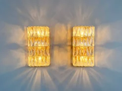 Wandlampen aus Kristallglas von Bakalowits & Söhne, Österreich, 1960er, 2er Set